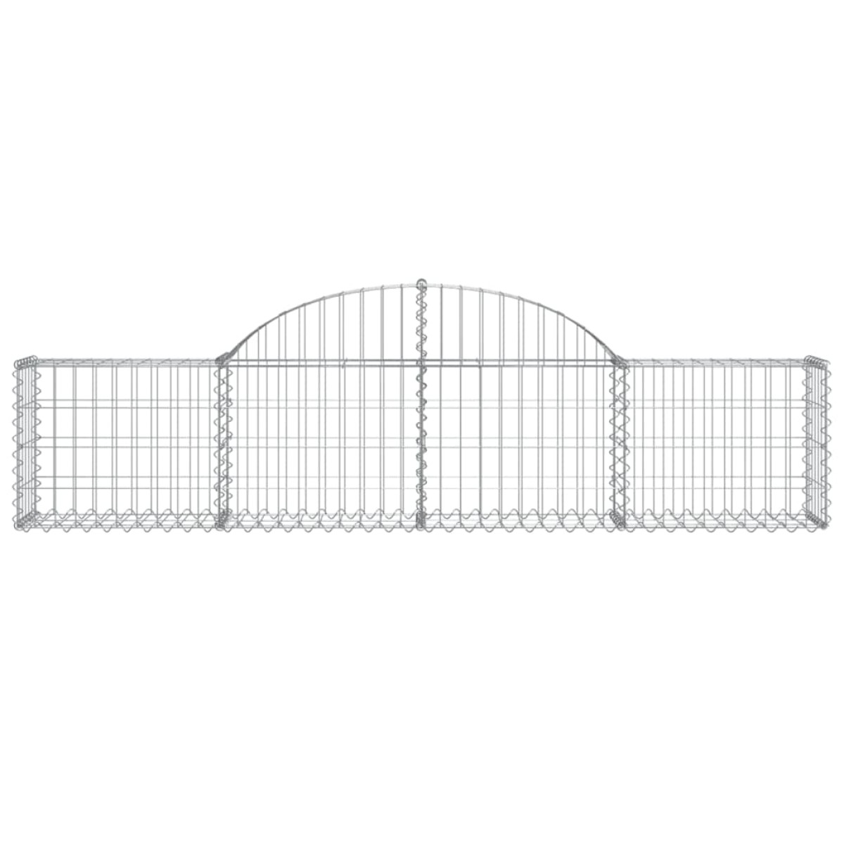 vidaXL Συρματοκιβώτια Τοξωτά 2 τεμ. 200x30x40/60 εκ. Γαλβαν. Ατσάλι