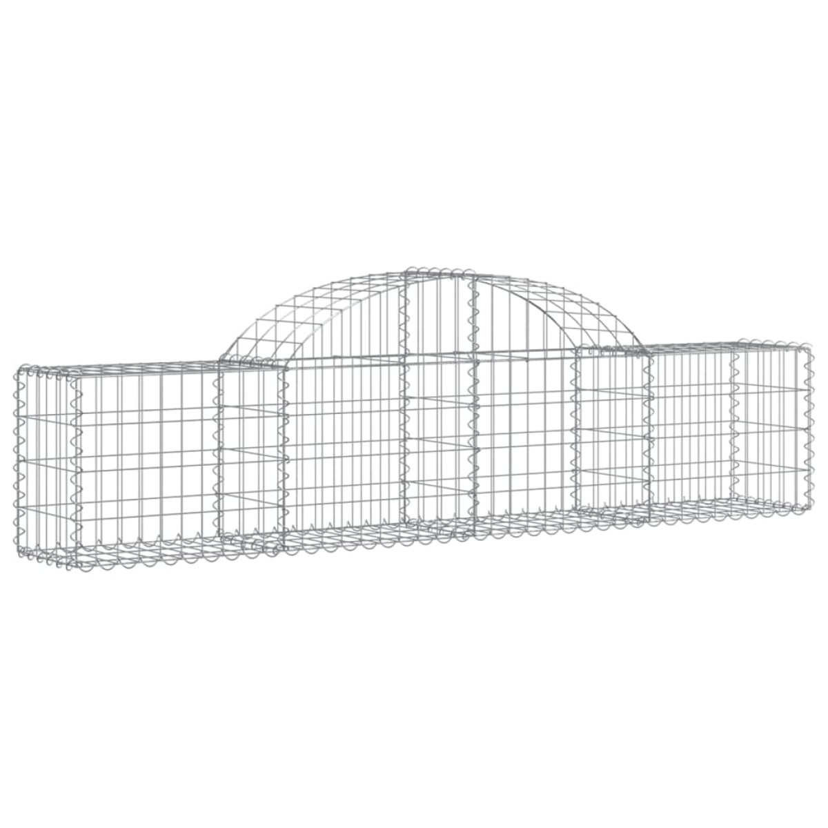 vidaXL Συρματοκιβώτια Τοξωτά 3 τεμ. 200x30x40/60 εκ. Γαλβαν. Ατσάλι