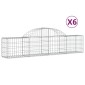vidaXL Συρματοκιβώτια Τοξωτά 6 τεμ. 200x30x40/60 εκ. Γαλβαν. Ατσάλι