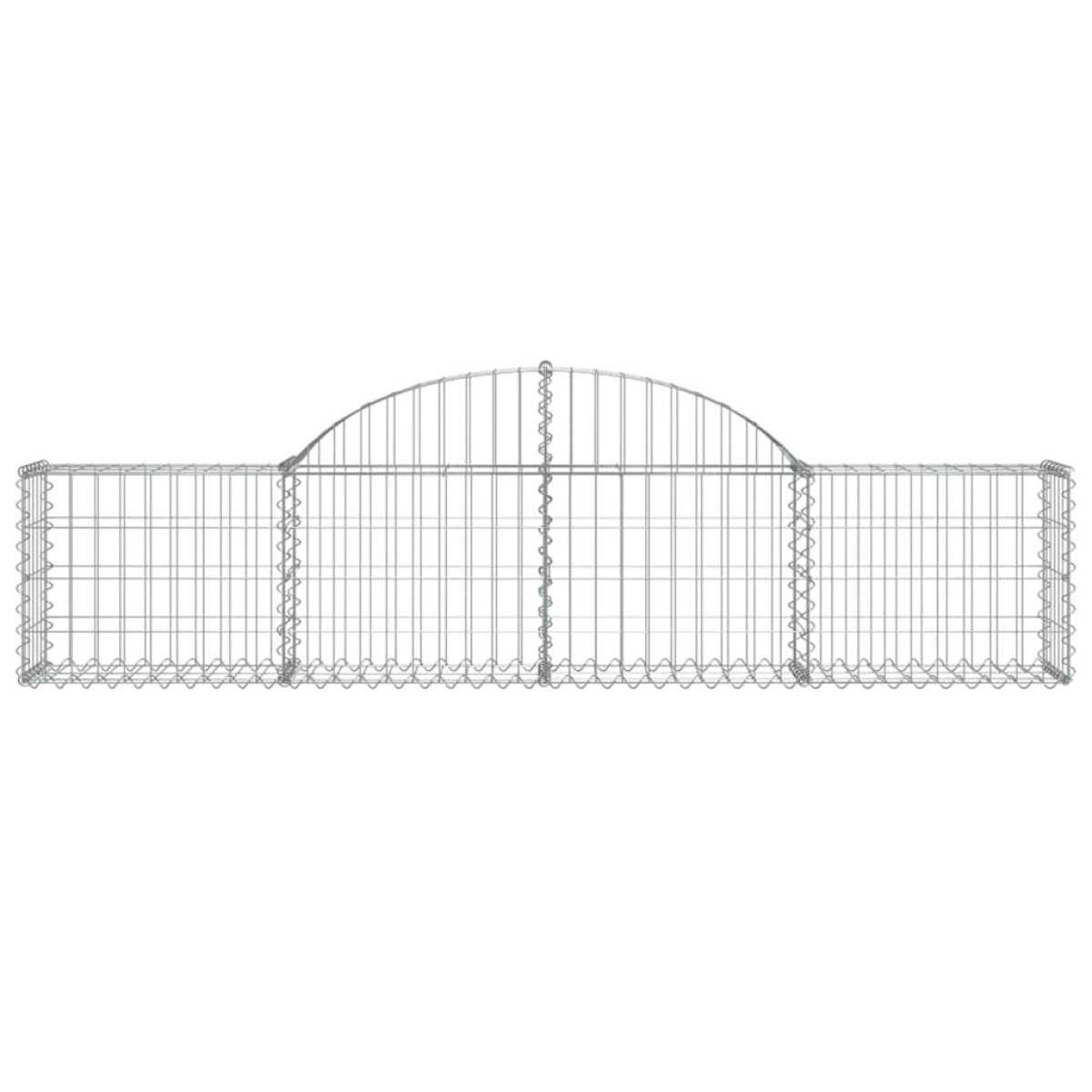 vidaXL Συρματοκιβώτια Τοξωτά 7 τεμ. 200x30x40/60 εκ. Γαλβαν. Ατσάλι
