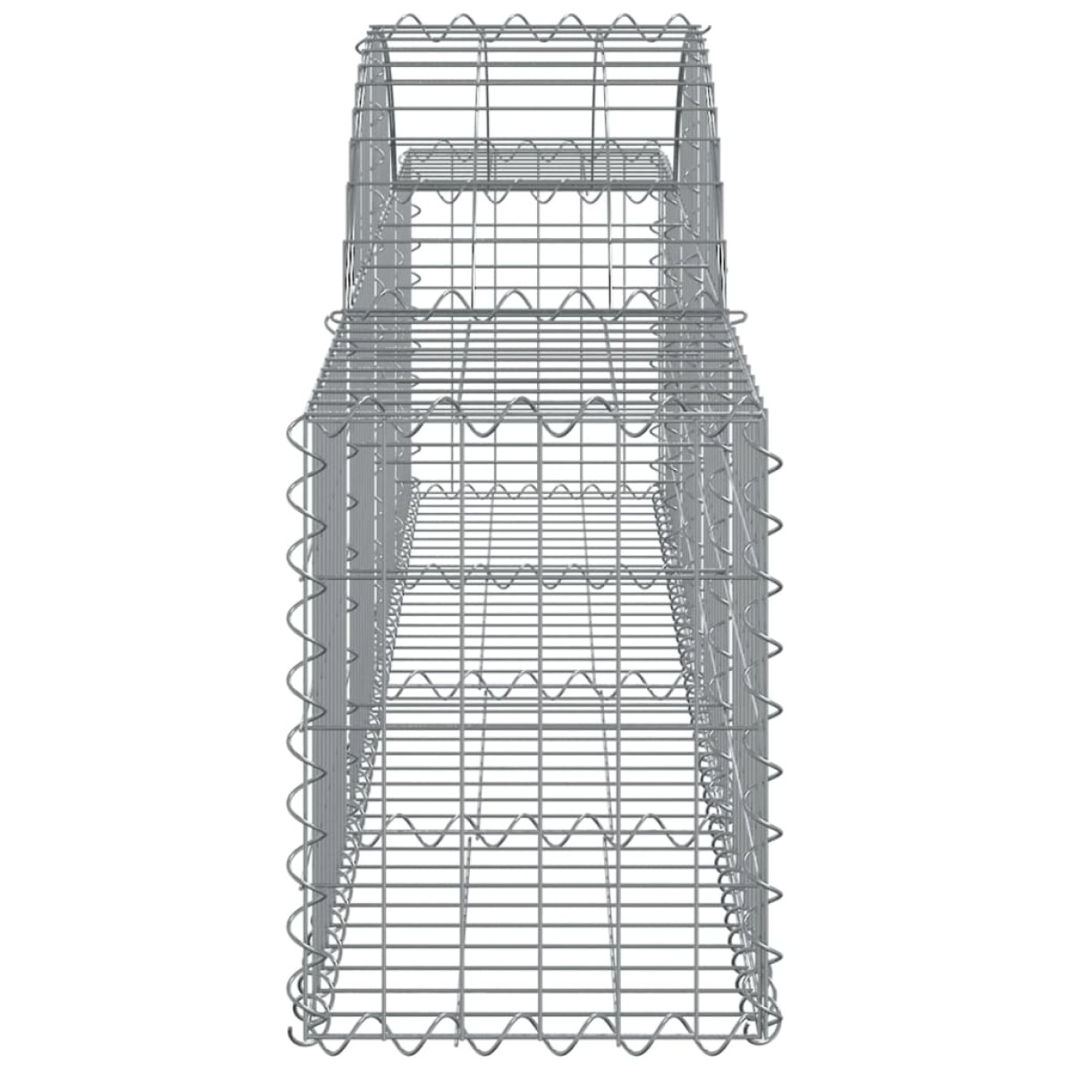 vidaXL Συρματοκιβώτια Τοξωτά 9 τεμ. 200x30x40/60 εκ. Γαλβαν. Ατσάλι