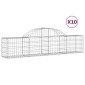 vidaXL Συρματοκιβώτια Τοξωτά 10 τεμ. 200x30x40/60 εκ. Γαλβαν. Ατσάλι