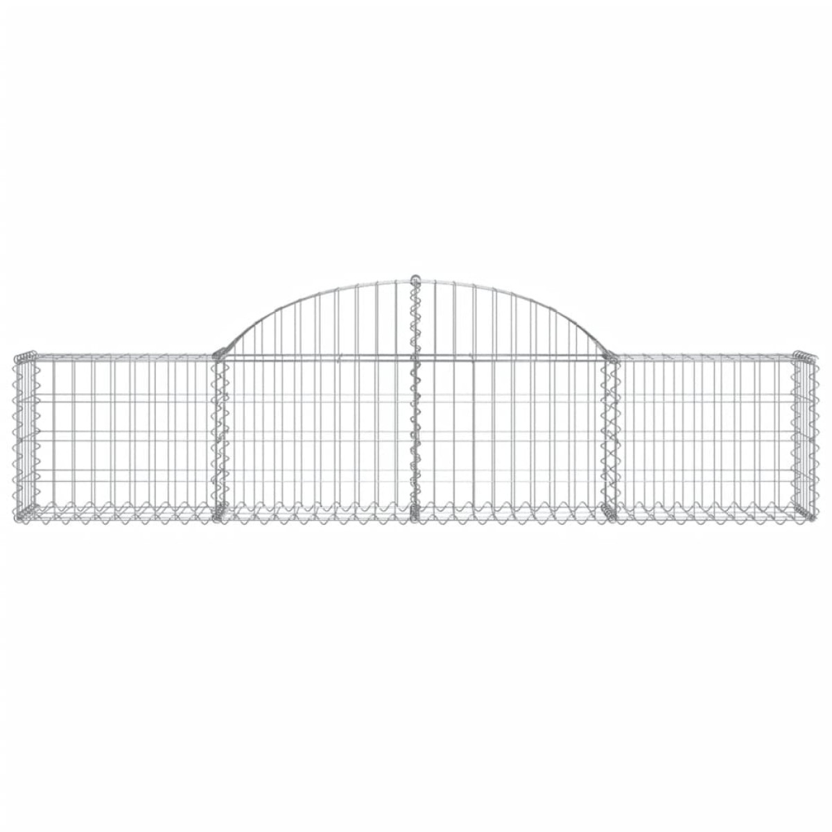 vidaXL Συρματοκιβώτια Τοξωτά 15 τεμ. 200x30x40/60 εκ. Γαλβαν. Ατσάλι