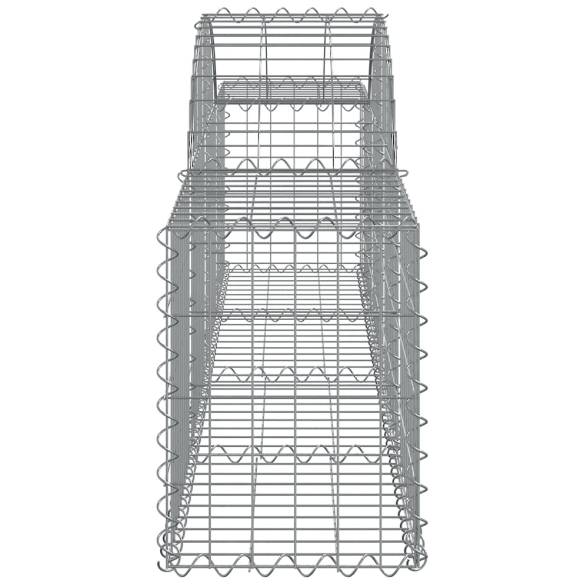 vidaXL Συρματοκιβώτια Τοξωτά 15 τεμ. 200x30x40/60 εκ. Γαλβαν. Ατσάλι