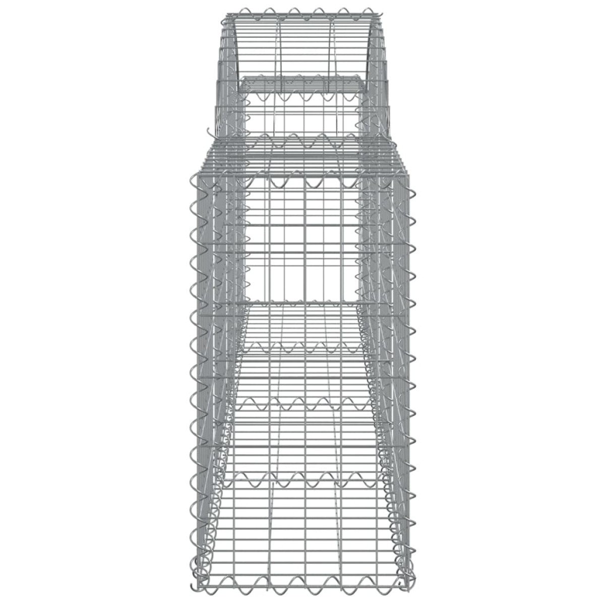 vidaXL Συρματοκιβώτια Τοξωτά 3 τεμ. 200x30x60/80 εκ. Γαλβαν. Ατσάλι