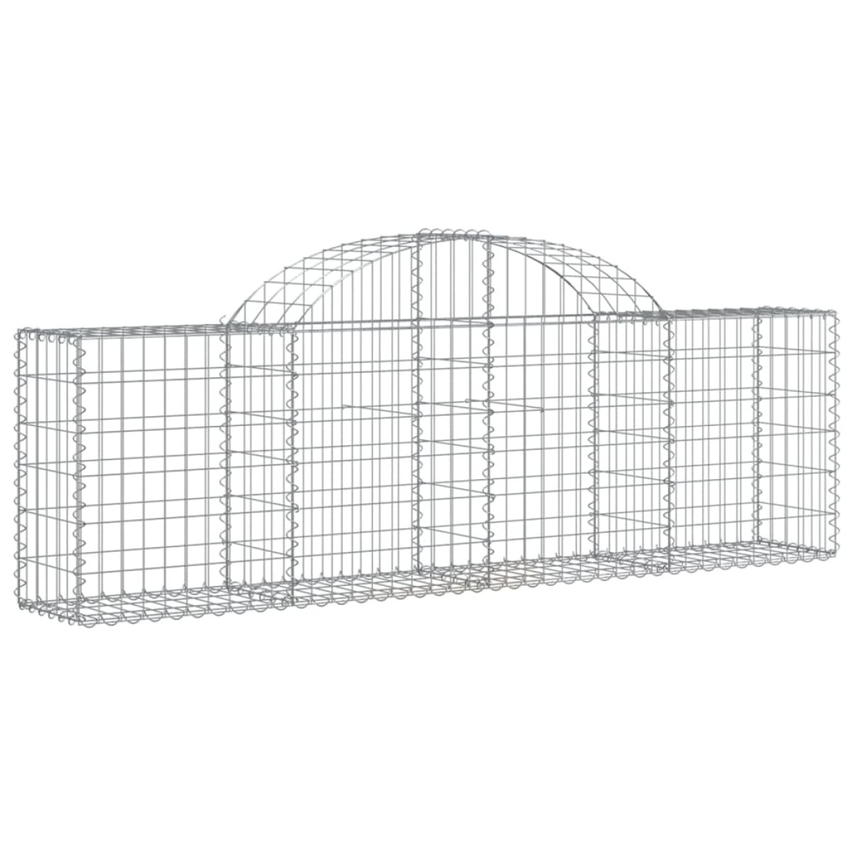 vidaXL Συρματοκιβώτια Τοξωτά 4 τεμ. 200x30x60/80 εκ. Γαλβαν. Ατσάλι