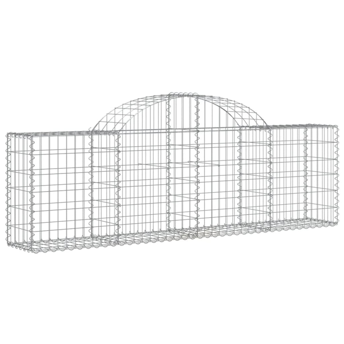 vidaXL Συρματοκιβώτια Τοξωτά 5 τεμ. 200x30x60/80 εκ. Γαλβαν. Ατσάλι