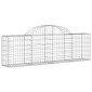 vidaXL Συρματοκιβώτια Τοξωτά 5 τεμ. 200x30x60/80 εκ. Γαλβαν. Ατσάλι