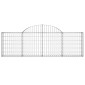 vidaXL Συρματοκιβώτια Τοξωτά 6 τεμ. 200x30x60/80 εκ. Γαλβαν. Ατσάλι