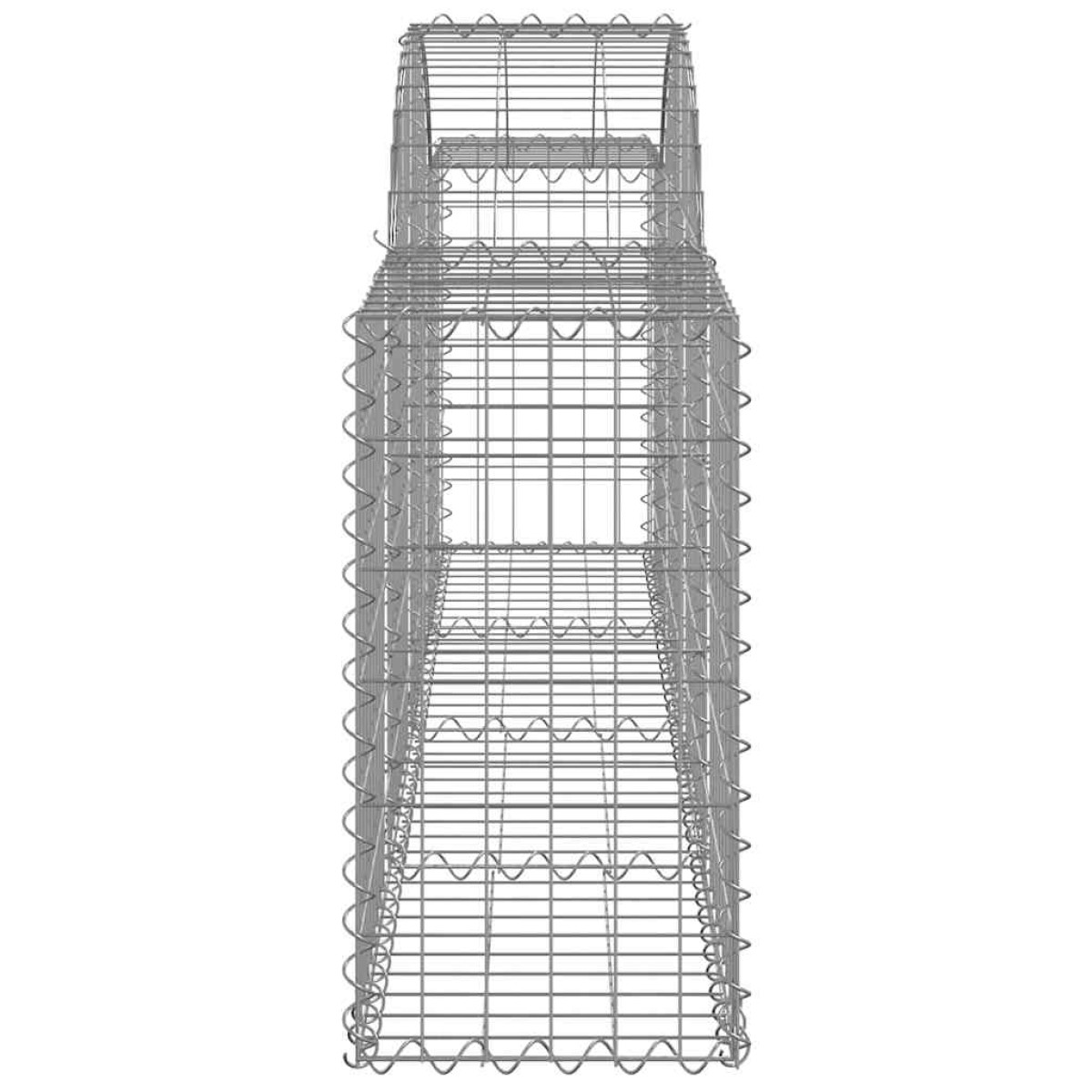 vidaXL Συρματοκιβώτια Τοξωτά 7 τεμ. 200x30x60/80 εκ. Γαλβαν. Ατσάλι