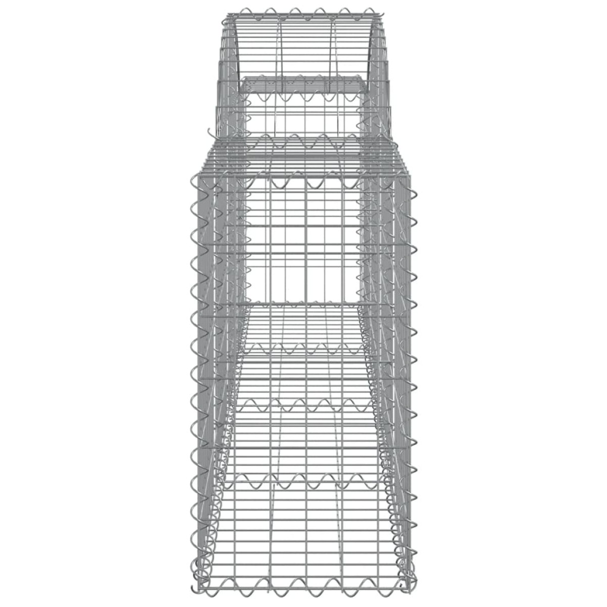 vidaXL Συρματοκιβώτια Τοξωτά 9 τεμ. 200x30x60/80 εκ. Γαλβαν. Ατσάλι