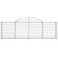 vidaXL Συρματοκιβώτια Τοξωτά 14 τεμ. 200x30x60/80 εκ. Γαλβαν. Ατσάλι