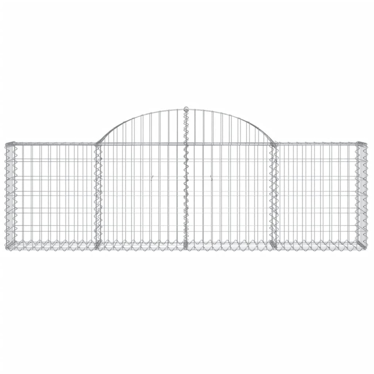 vidaXL Συρματοκιβώτια Τοξωτά 15 τεμ. 200x30x60/80 εκ. Γαλβαν. Ατσάλι