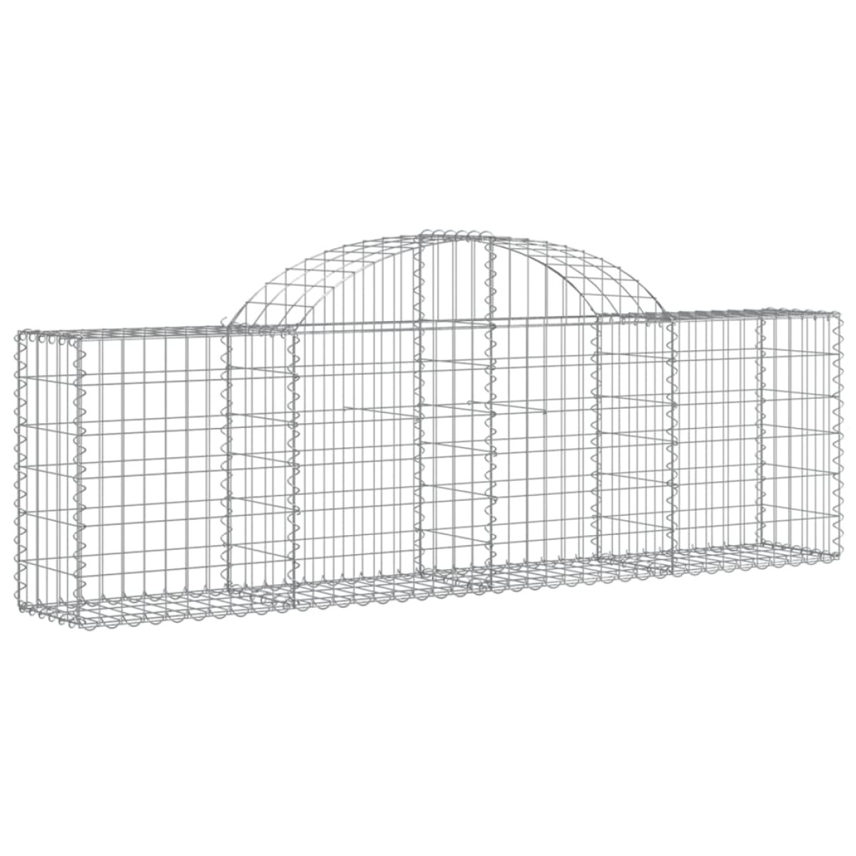 vidaXL Συρματοκιβώτια Τοξωτά 25 τεμ. 200x30x60/80 εκ. Γαλβαν. Ατσάλι