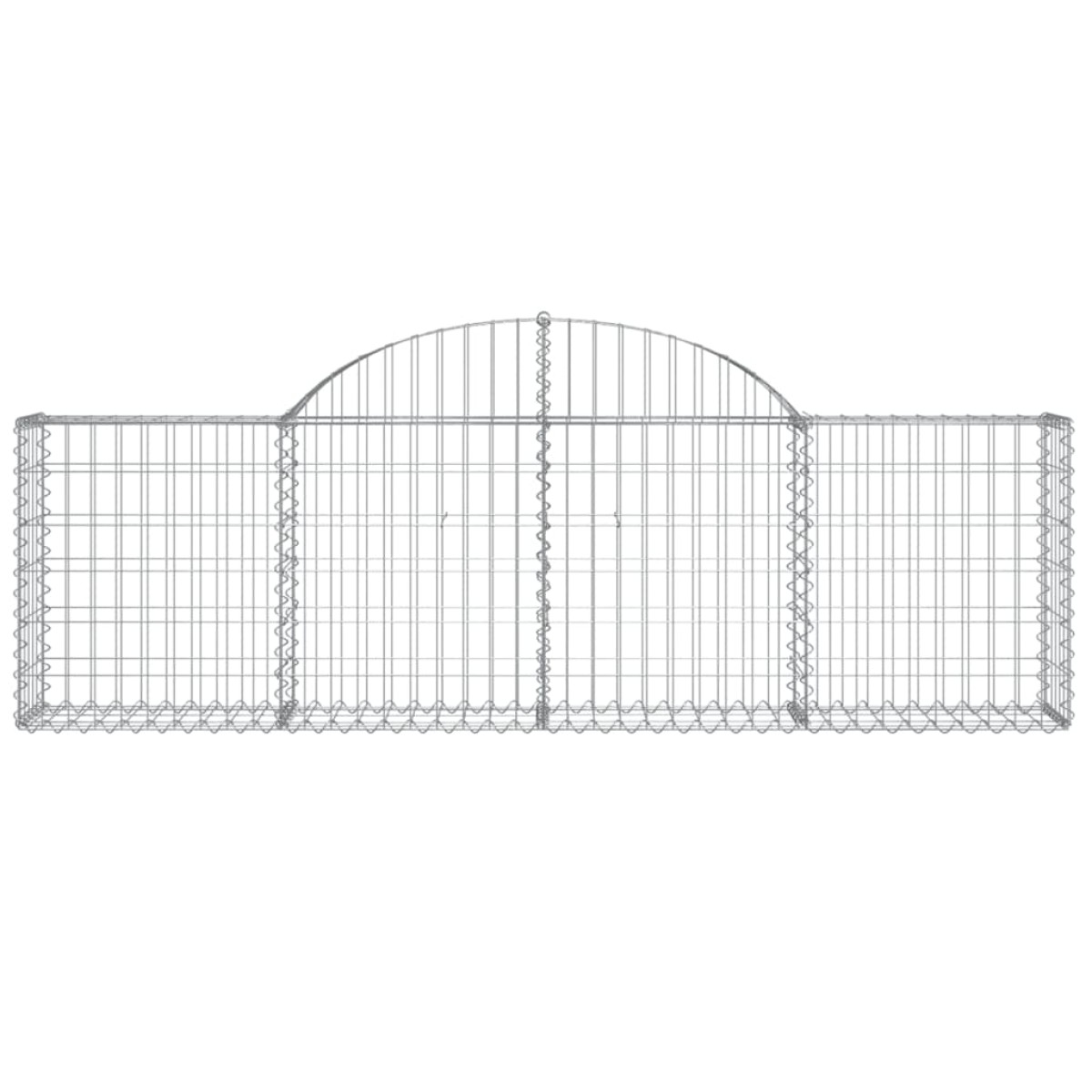 vidaXL Συρματοκιβώτια Τοξωτά 25 τεμ. 200x30x60/80 εκ. Γαλβαν. Ατσάλι