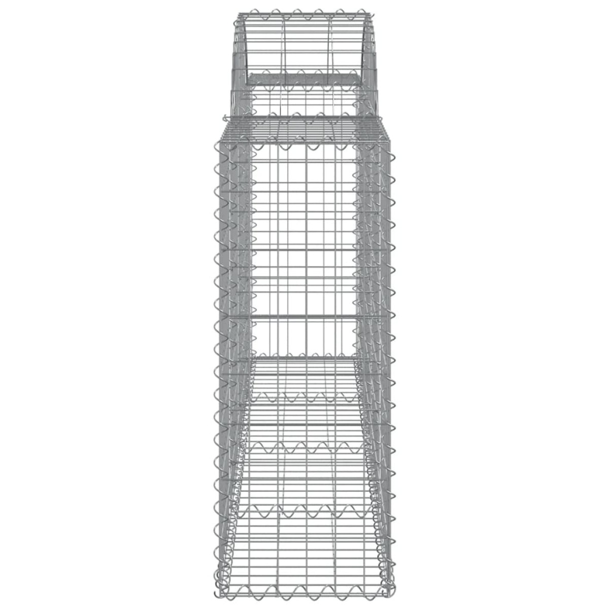 vidaXL Συρματοκιβώτια Τοξωτά 3 τεμ. 200x30x80/100 εκ. Γαλβαν. Ατσάλι