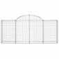 vidaXL Συρματοκιβώτια Τοξωτά 4 τεμ. 200x30x80/100 εκ. Γαλβαν. Ατσάλι