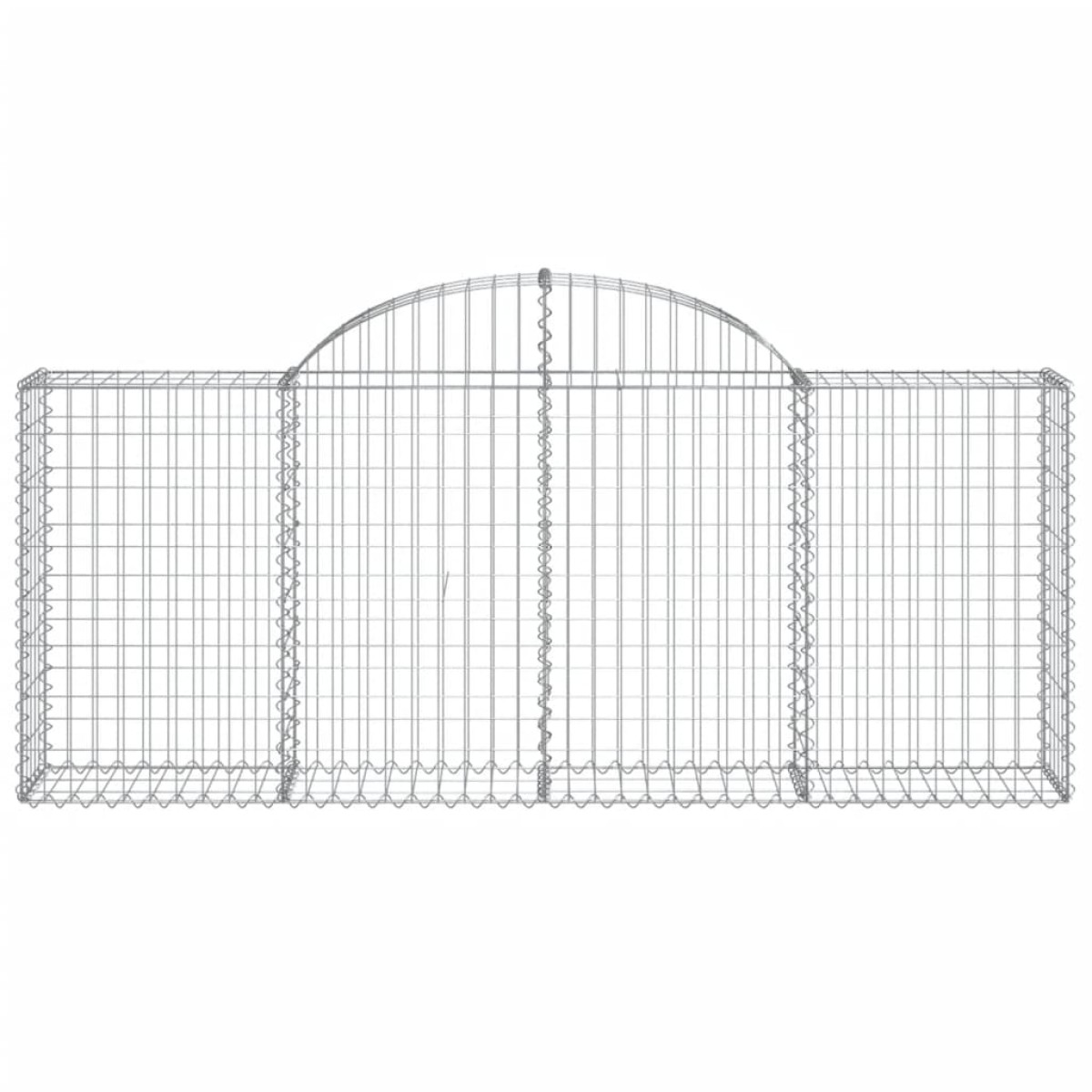 vidaXL Συρματοκιβώτια Τοξωτά 5 τεμ. 200x30x80/100 εκ. Γαλβαν. Ατσάλι