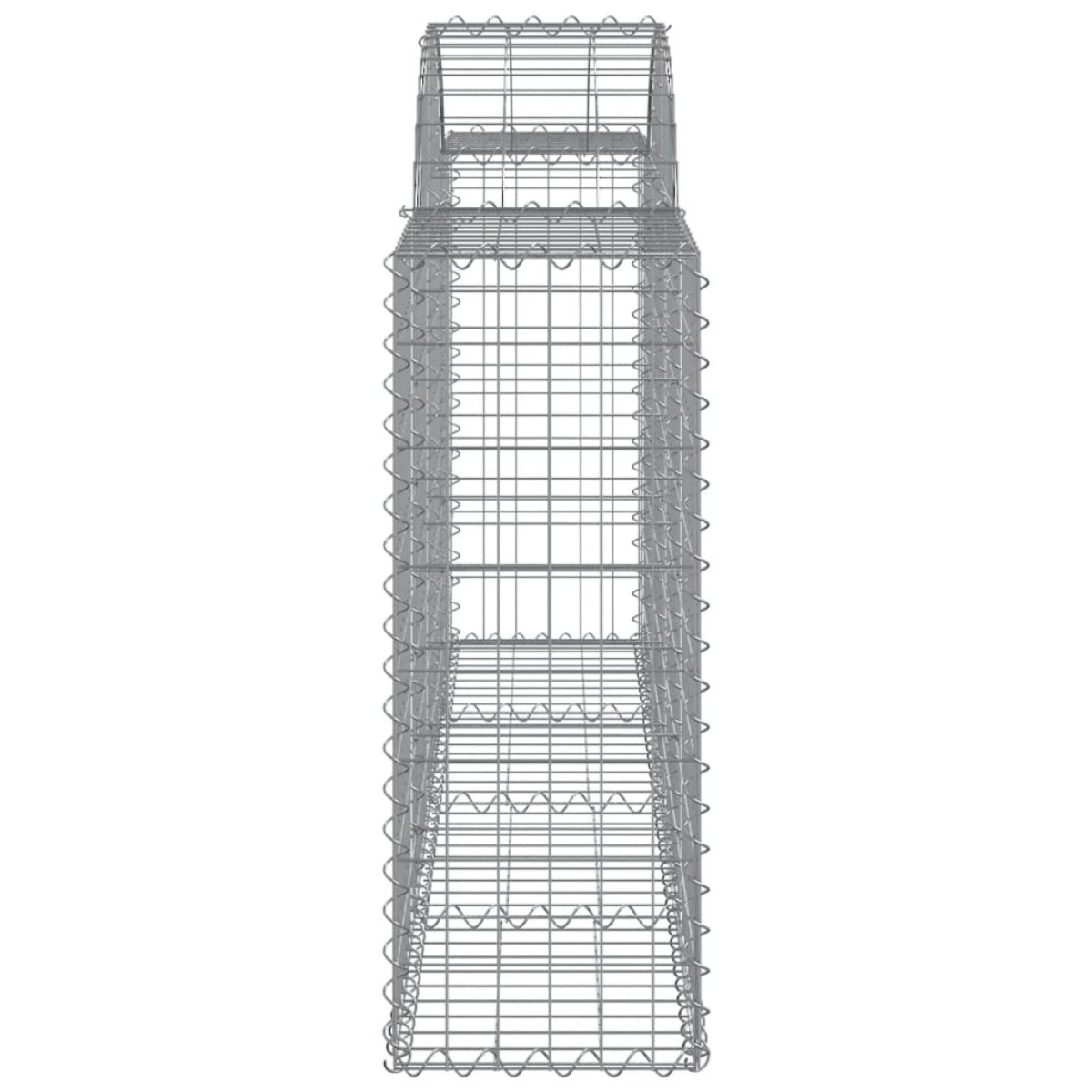 vidaXL Συρματοκιβώτια Τοξωτά 5 τεμ. 200x30x80/100 εκ. Γαλβαν. Ατσάλι
