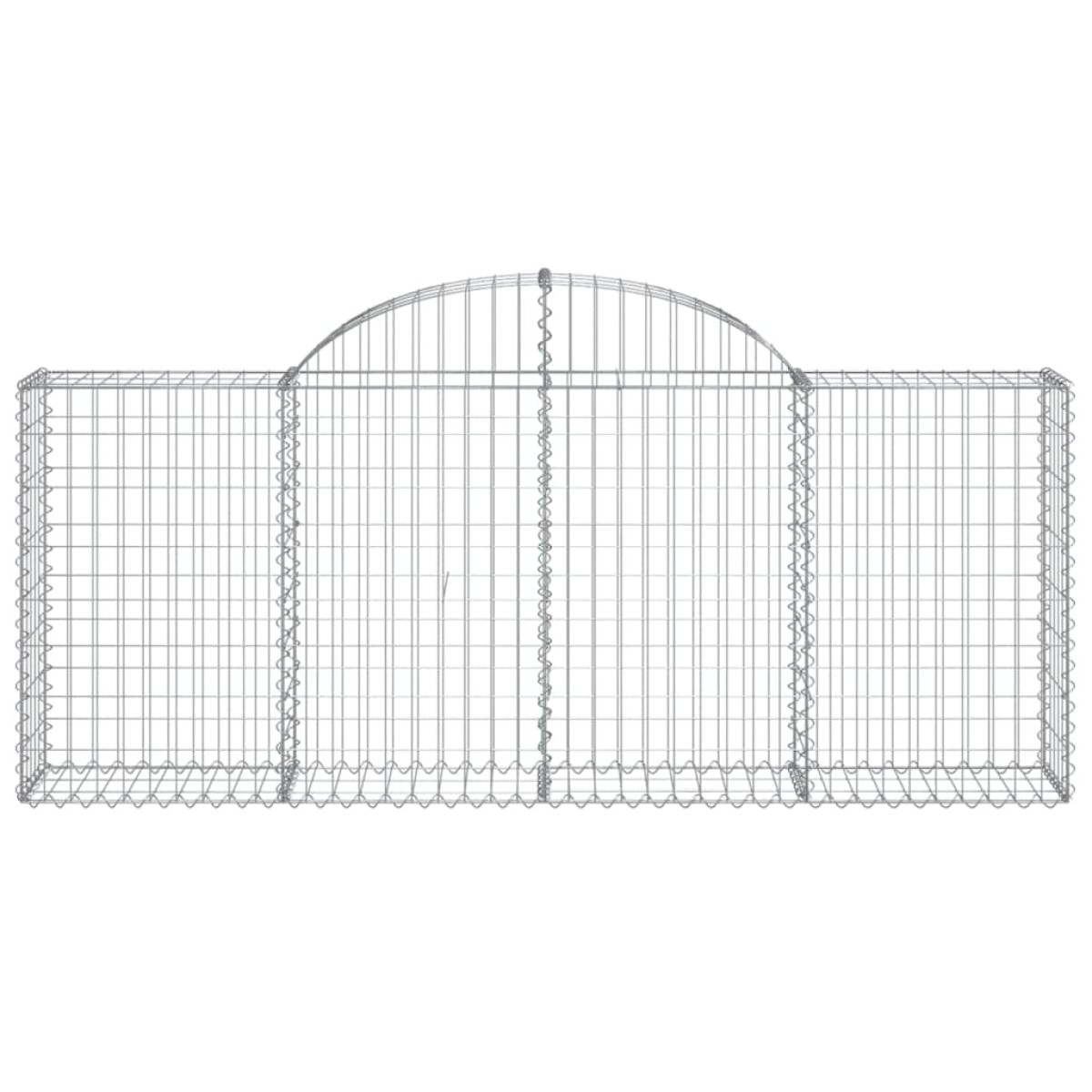 vidaXL Συρματοκιβώτια Τοξωτά 7 τεμ. 200x30x80/100 εκ. Γαλβαν. Ατσάλι