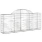 vidaXL Συρματοκιβώτια Τοξωτά 10 τεμ. 200x30x80/100 εκ. Γαλβαν. Ατσάλι