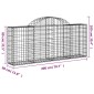 vidaXL Συρματοκιβώτια Τοξωτά 10 τεμ. 200x30x80/100 εκ. Γαλβαν. Ατσάλι
