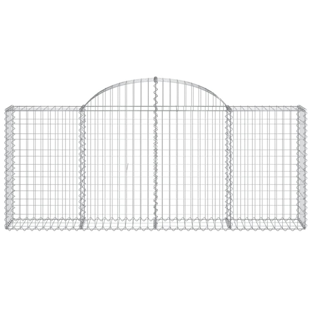vidaXL Συρματοκιβώτια Τοξωτά 12 τεμ. 200x30x80/100 εκ. Γαλβαν. Ατσάλι