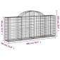 vidaXL Συρματοκιβώτια Τοξωτά 12 τεμ. 200x30x80/100 εκ. Γαλβαν. Ατσάλι