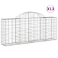 vidaXL Συρματοκιβώτια Τοξωτά 13 τεμ. 200x30x80/100 εκ. Γαλβαν. Ατσάλι