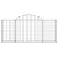 vidaXL Συρματοκιβώτια Τοξωτά 13 τεμ. 200x30x80/100 εκ. Γαλβαν. Ατσάλι