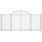 vidaXL Συρματοκιβώτια Τοξωτά 14 τεμ. 200x30x80/100 εκ. Γαλβαν. Ατσάλι