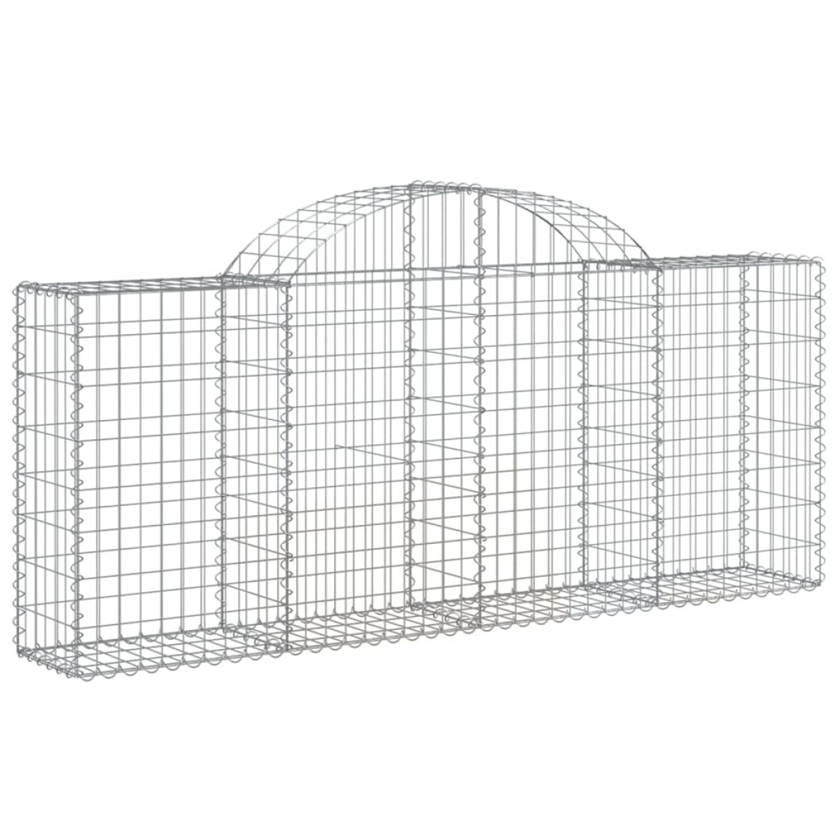 vidaXL Συρματοκιβώτια Τοξωτά 18 τεμ. 200x30x80/100 εκ. Γαλβαν. Ατσάλι
