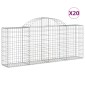 vidaXL Συρματοκιβώτια Τοξωτά 20 τεμ. 200x30x80/100 εκ. Γαλβαν. Ατσάλι