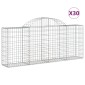 vidaXL Συρματοκιβώτια Τοξωτά 30 τεμ. 200x30x80/100 εκ. Γαλβαν. Ατσάλι