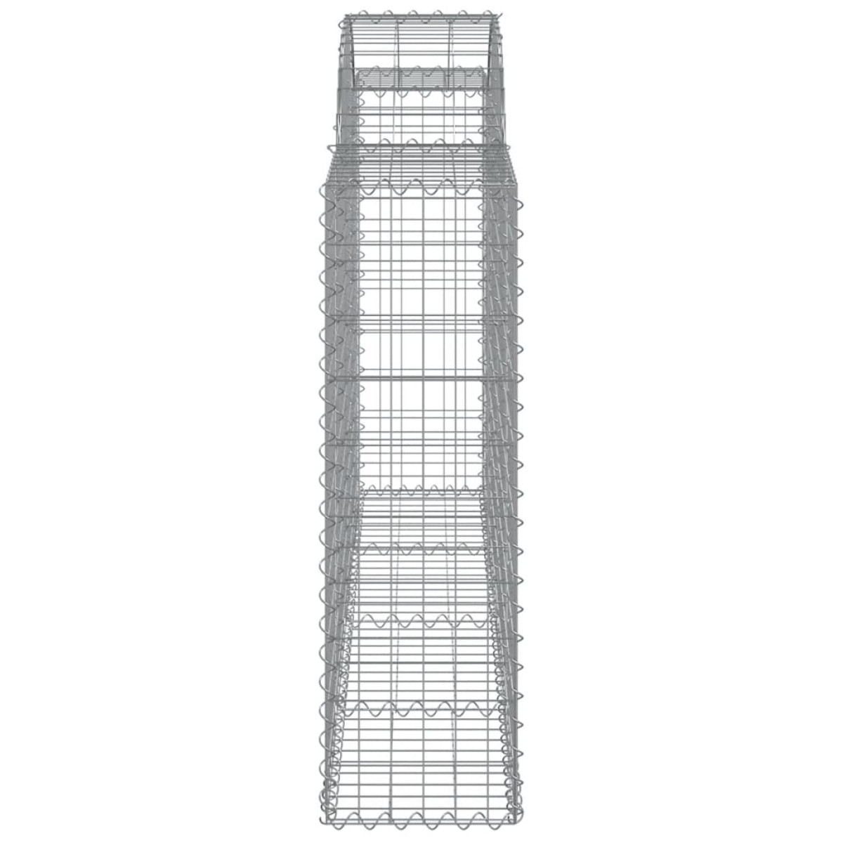 vidaXL Συρματοκιβώτια Τοξωτά 2 τεμ. 200x30x100/120 εκ. Γαλβαν. Ατσάλι
