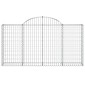 vidaXL Συρματοκιβώτια Τοξωτά 3 τεμ. 200x30x100/120 εκ. Γαλβαν. Ατσάλι