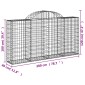 vidaXL Συρματοκιβώτια Τοξωτά 3 τεμ. 200x30x100/120 εκ. Γαλβαν. Ατσάλι