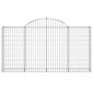 vidaXL Συρματοκιβώτια Τοξωτά 6 τεμ. 200x30x100/120 εκ. Γαλβαν. Ατσάλι