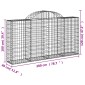 vidaXL Συρματοκιβώτια Τοξωτά 7 τεμ. 200x30x100/120 εκ. Γαλβαν. Ατσάλι