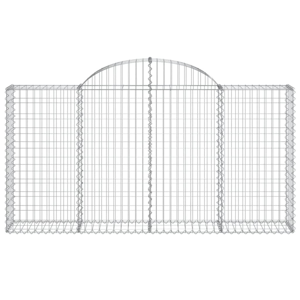 vidaXL Συρματοκιβώτια Τοξωτά 8 τεμ. 200x30x100/120 εκ. Γαλβαν. Ατσάλι
