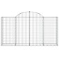 vidaXL Συρματοκιβώτια Τοξωτά 8 τεμ. 200x30x100/120 εκ. Γαλβαν. Ατσάλι
