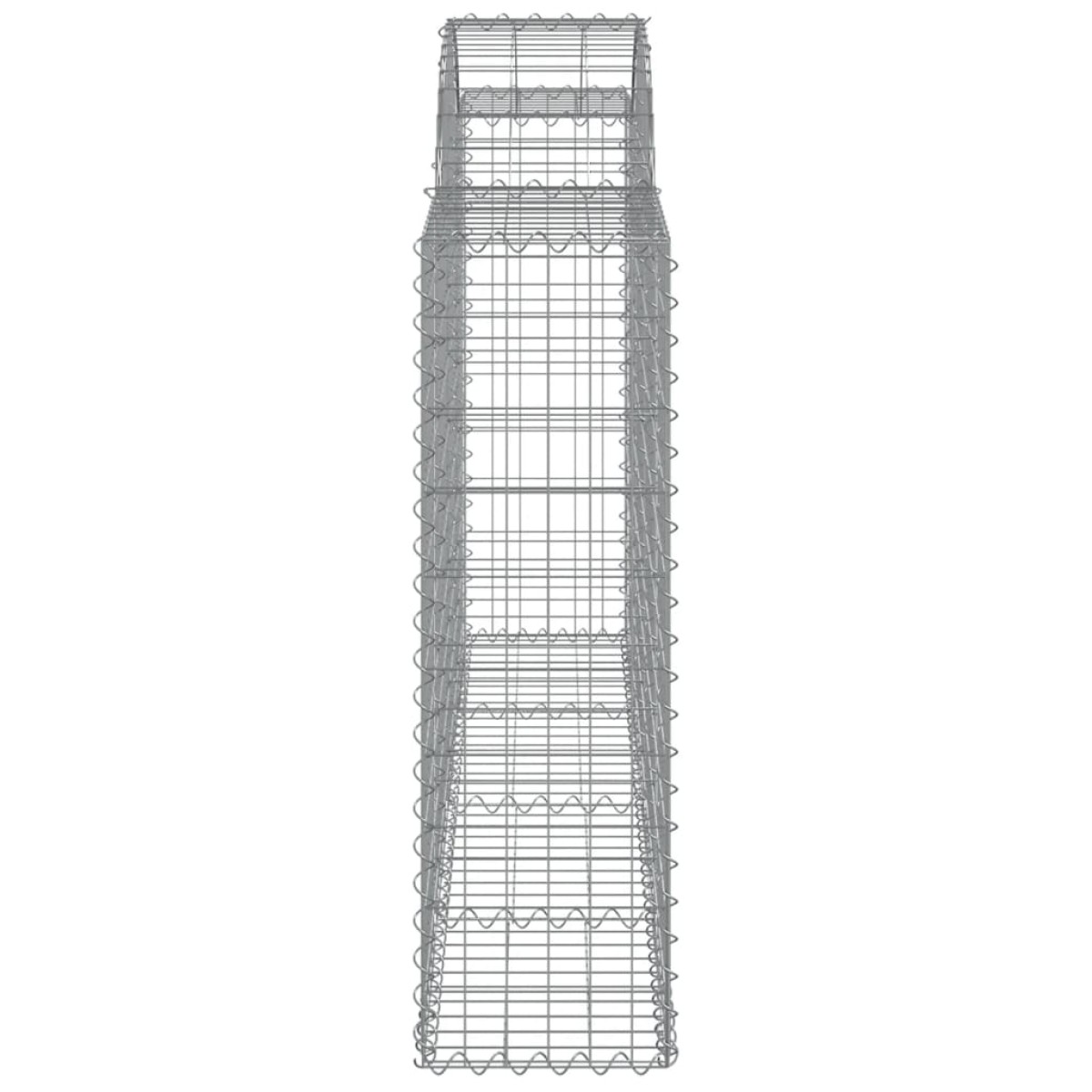 vidaXL Συρματοκιβώτια Τοξωτά 8 τεμ. 200x30x100/120 εκ. Γαλβαν. Ατσάλι