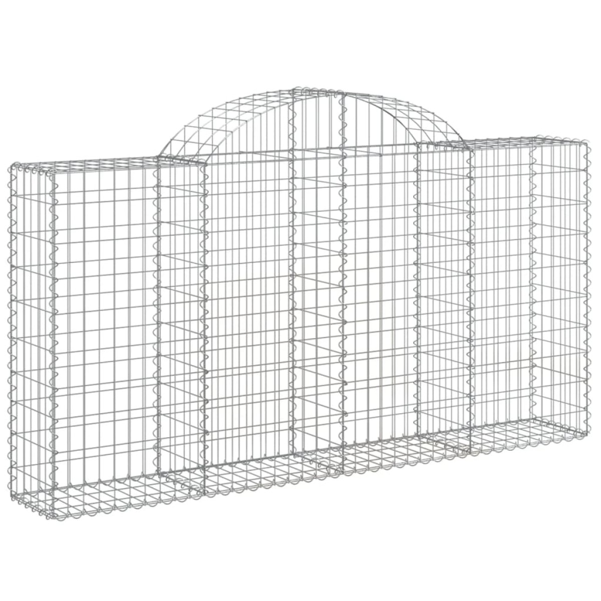 vidaXL Συρματοκιβώτια Τοξωτά 12 τεμ. 200x30x100/120 εκ. Γαλβαν. Ατσάλι