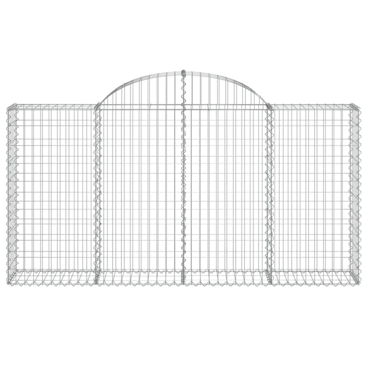 vidaXL Συρματοκιβώτια Τοξωτά 12 τεμ. 200x30x100/120 εκ. Γαλβαν. Ατσάλι