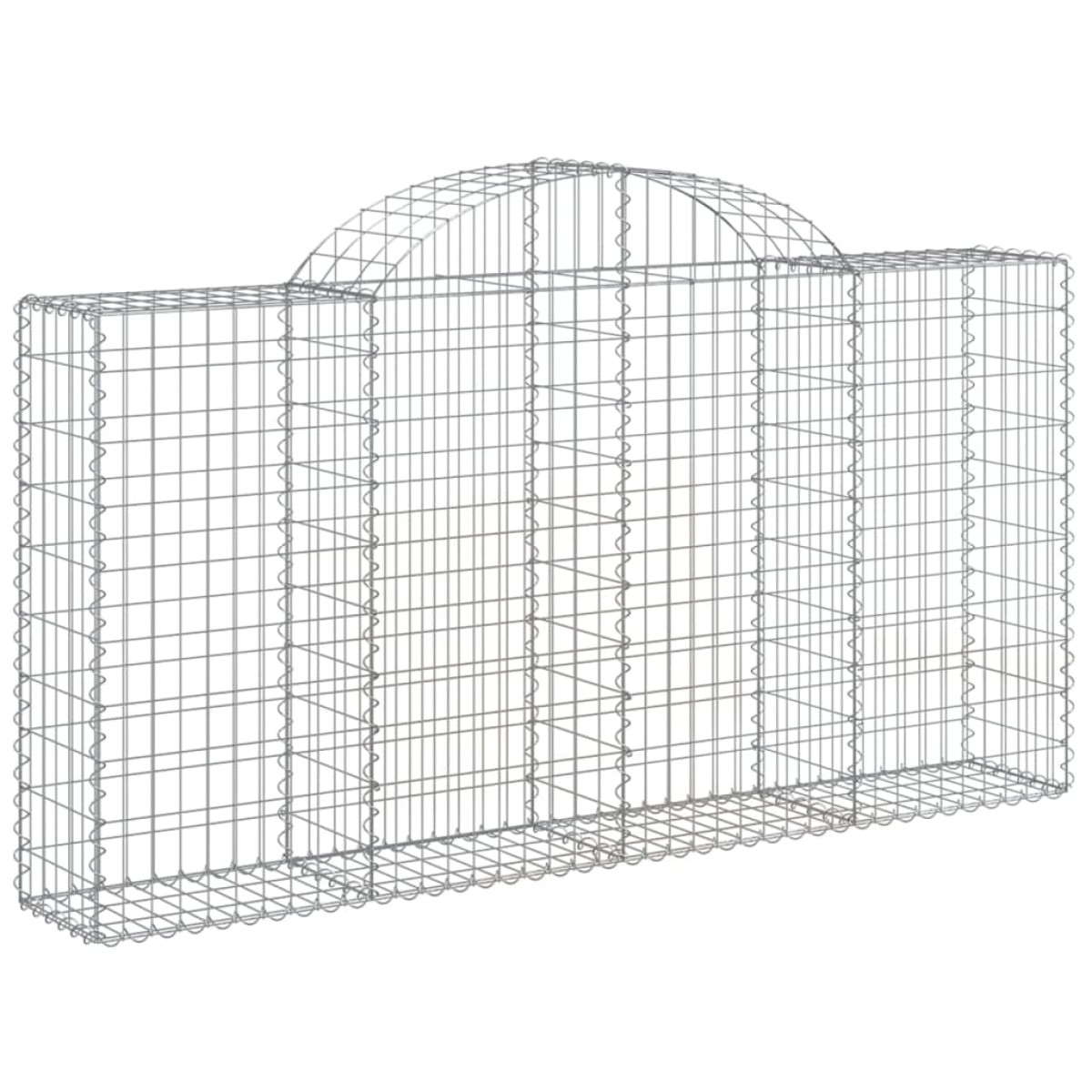 vidaXL Συρματοκιβώτια Τοξωτά 15 τεμ. 200x30x100/120 εκ. Γαλβαν. Ατσάλι