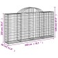 vidaXL Συρματοκιβώτια Τοξωτά 15 τεμ. 200x30x100/120 εκ. Γαλβαν. Ατσάλι