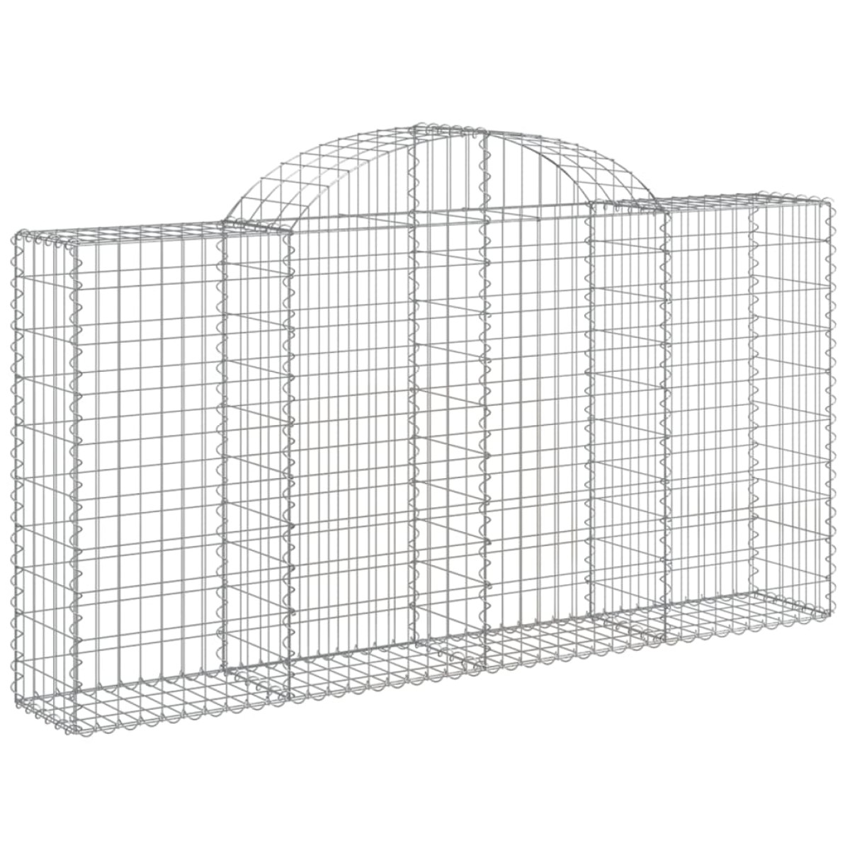 vidaXL Συρματοκιβώτια Τοξωτά 18 τεμ. 200x30x100/120 εκ. Γαλβαν. Ατσάλι