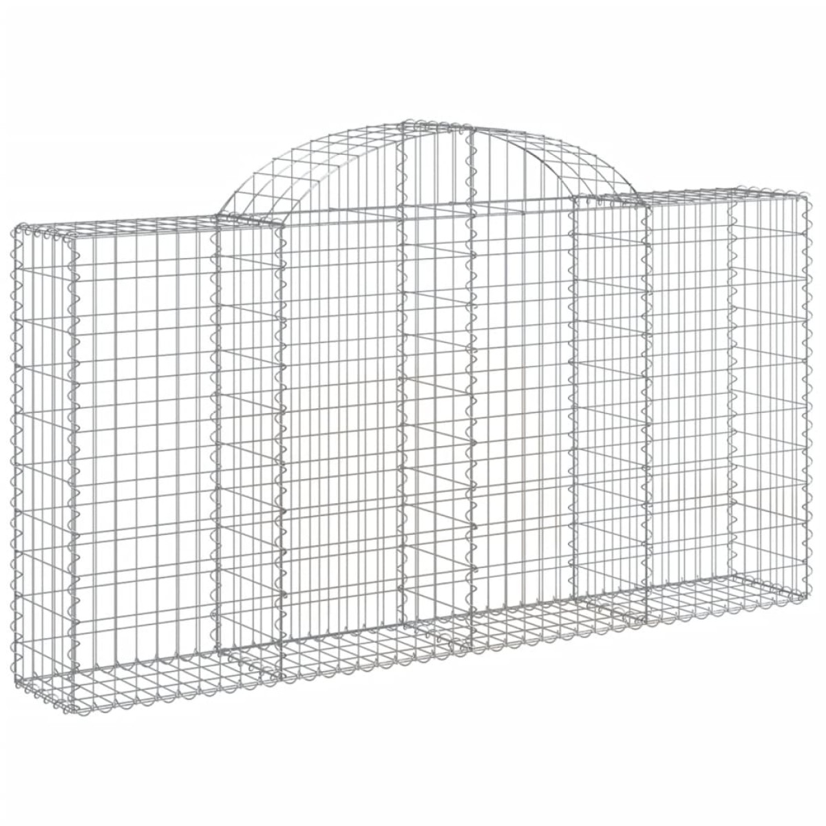 vidaXL Συρματοκιβώτια Τοξωτά 25 τεμ. 200x30x100/120 εκ. Γαλβαν. Ατσάλι