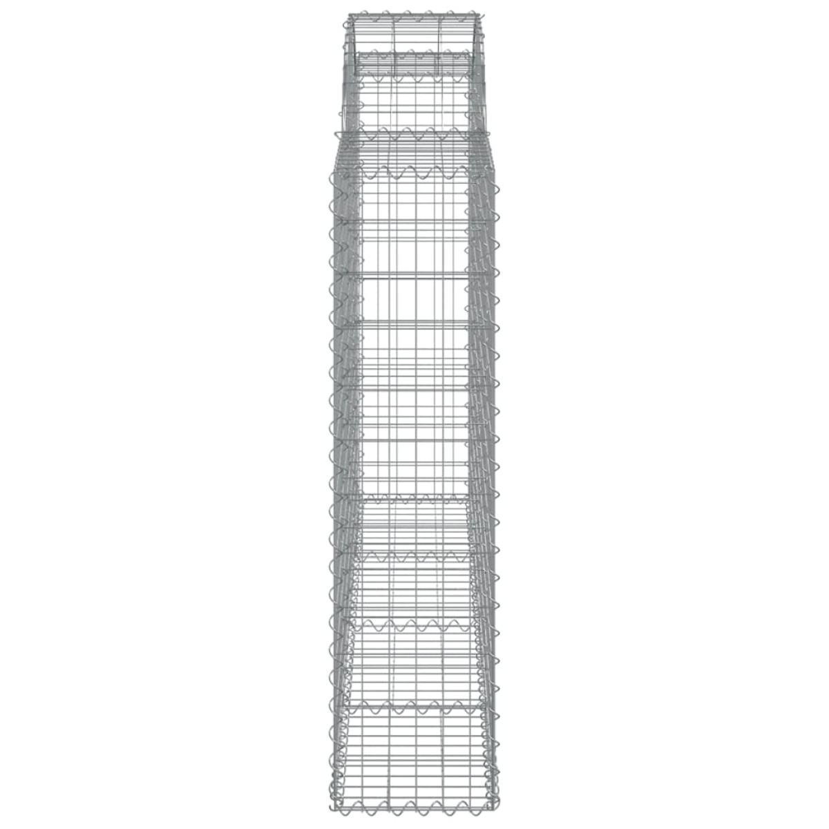 vidaXL Συρματοκιβώτια Τοξωτά 2 τεμ. 200x30x120/140 εκ. Γαλβαν. Ατσάλι