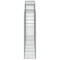 vidaXL Συρματοκιβώτια Τοξωτά 2 τεμ. 200x30x120/140 εκ. Γαλβαν. Ατσάλι